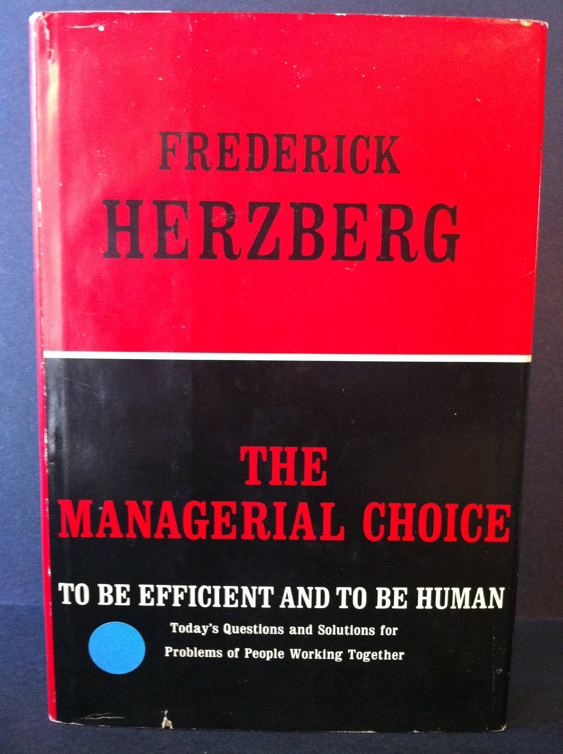 The Managerial Choice, To Be Efficient And To Be Human,New