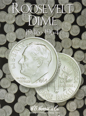 Roosevelt Dime Folder 19461964,Used