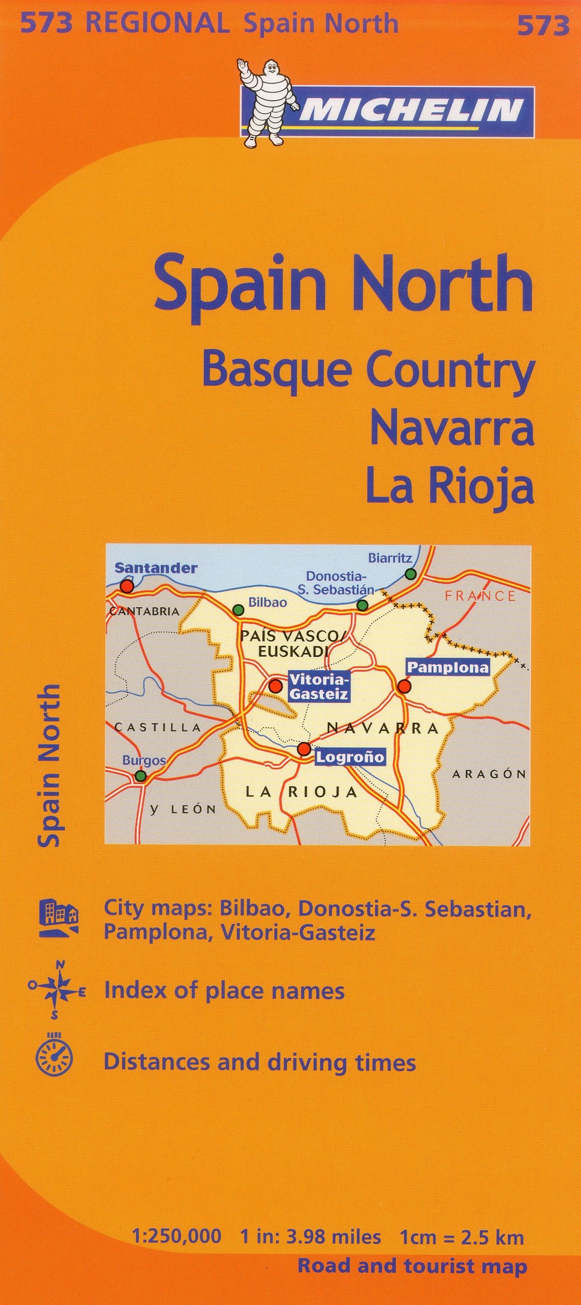 Michelin Spain: North, Basque Country, Navarra, La Rioja Map 573 (Maps/Regional (Michelin)),New