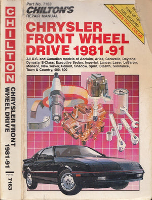 Chilton's Repair Manual Chrysler Front Wheel Drive 198192,Used