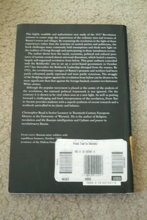 From Tsar To Soviets: The Russian People And Their Revolution, 191721,Used