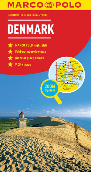 Denmark Marco Polo Map (Marco Polo Maps),Used