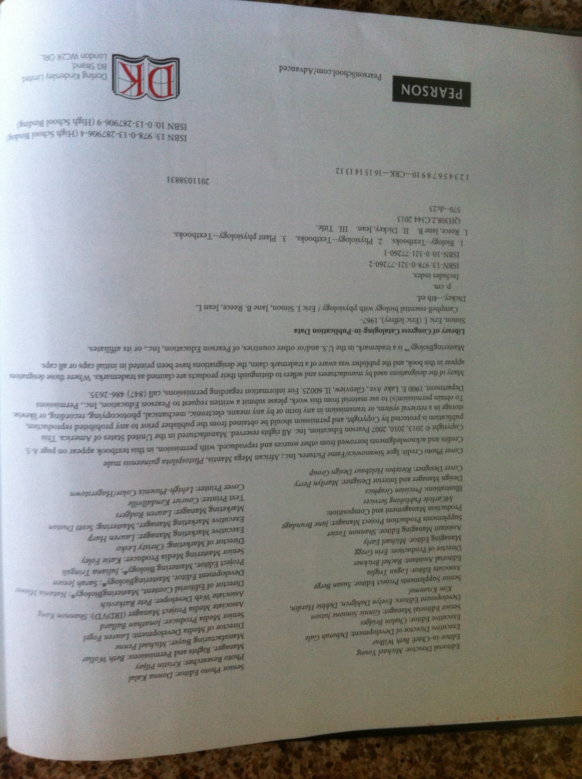 Campbell Essential Biology with Physiology,New