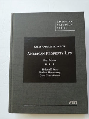Cases and Materials on American Property Law, 6th (American Casebook Series),Used