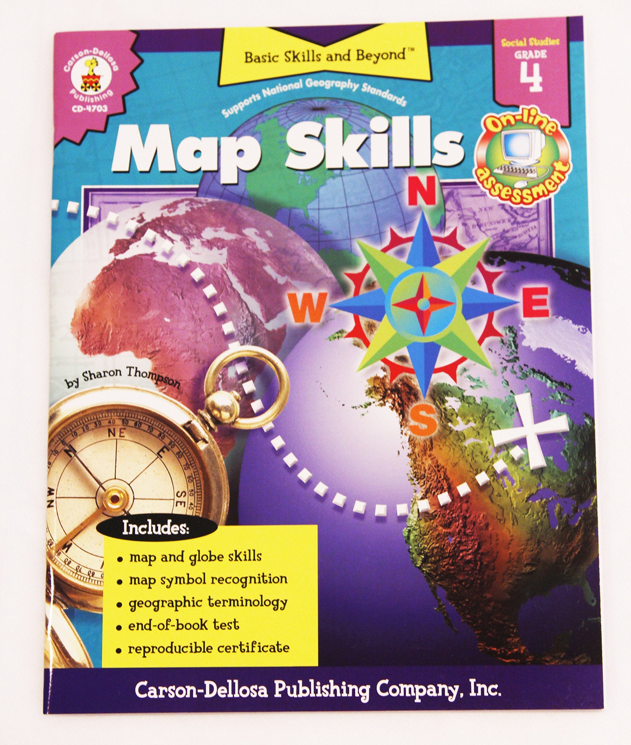 Map Skills, Grade 4 (Basic Skills & Beyond),Used