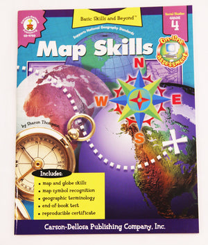 Map Skills, Grade 4 (Basic Skills & Beyond),Used