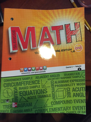 Glencoe Math, Course 2, Student Edition, Volume 2 (MATH APPLIC & CONN CRSE),Used
