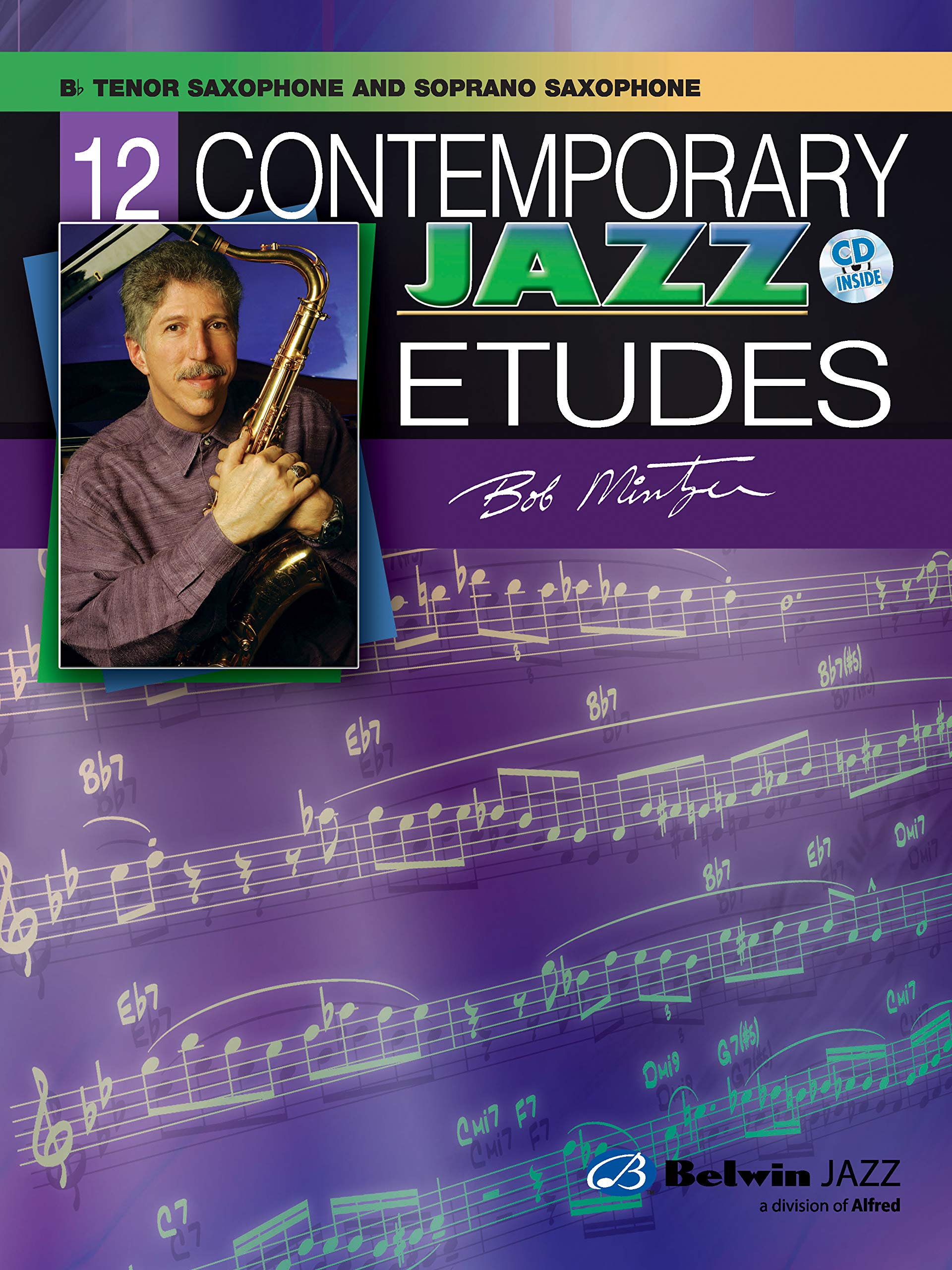 12 Contemporary Jazz Etudes: Bflat Tenor Saxophone, Book & CD,New
