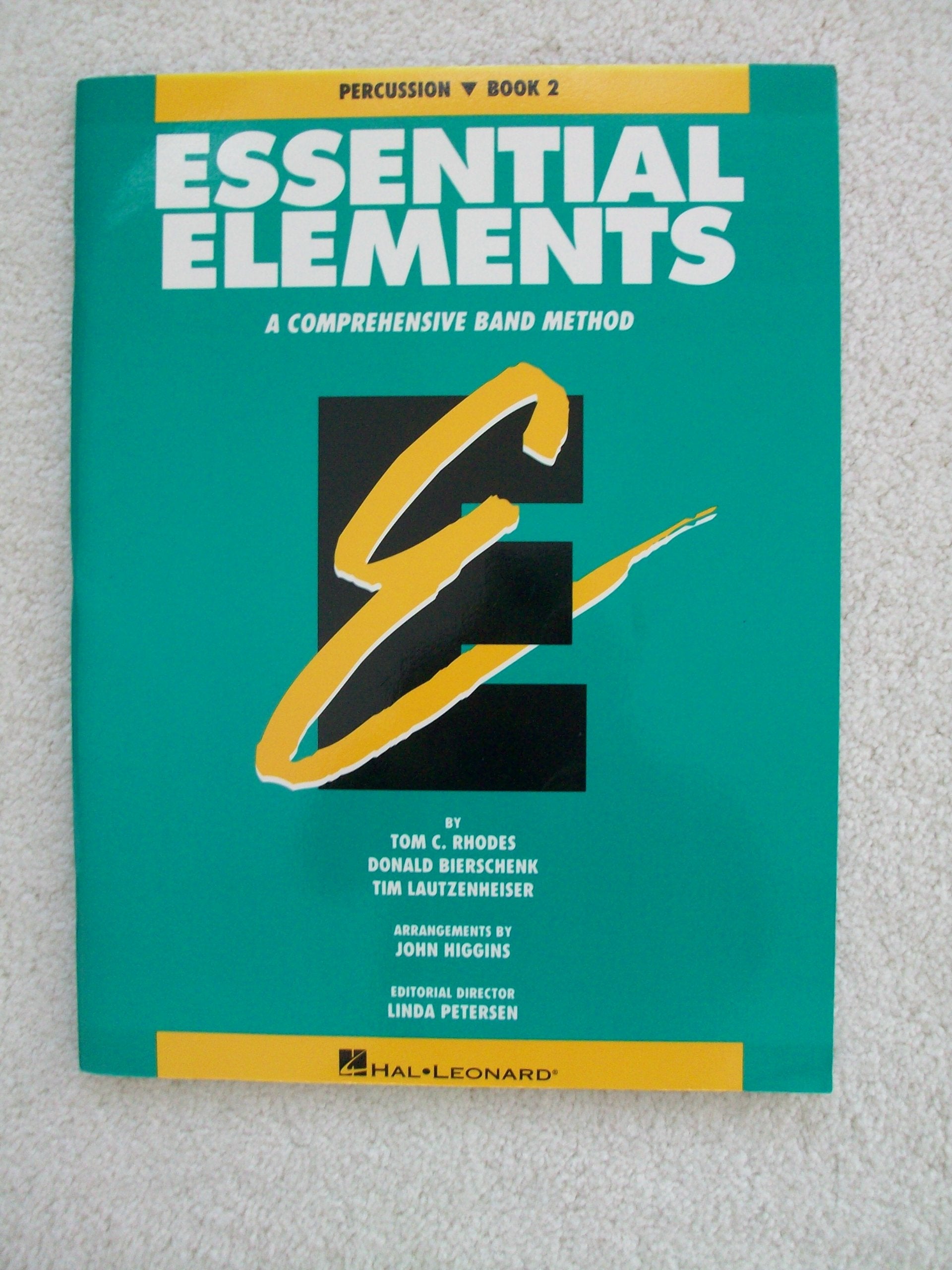 ESSENTIAL ELEMENTS BOOK 2  ORIGINAL SERIES (AQUA) PERCUSSION BOOK,Used
