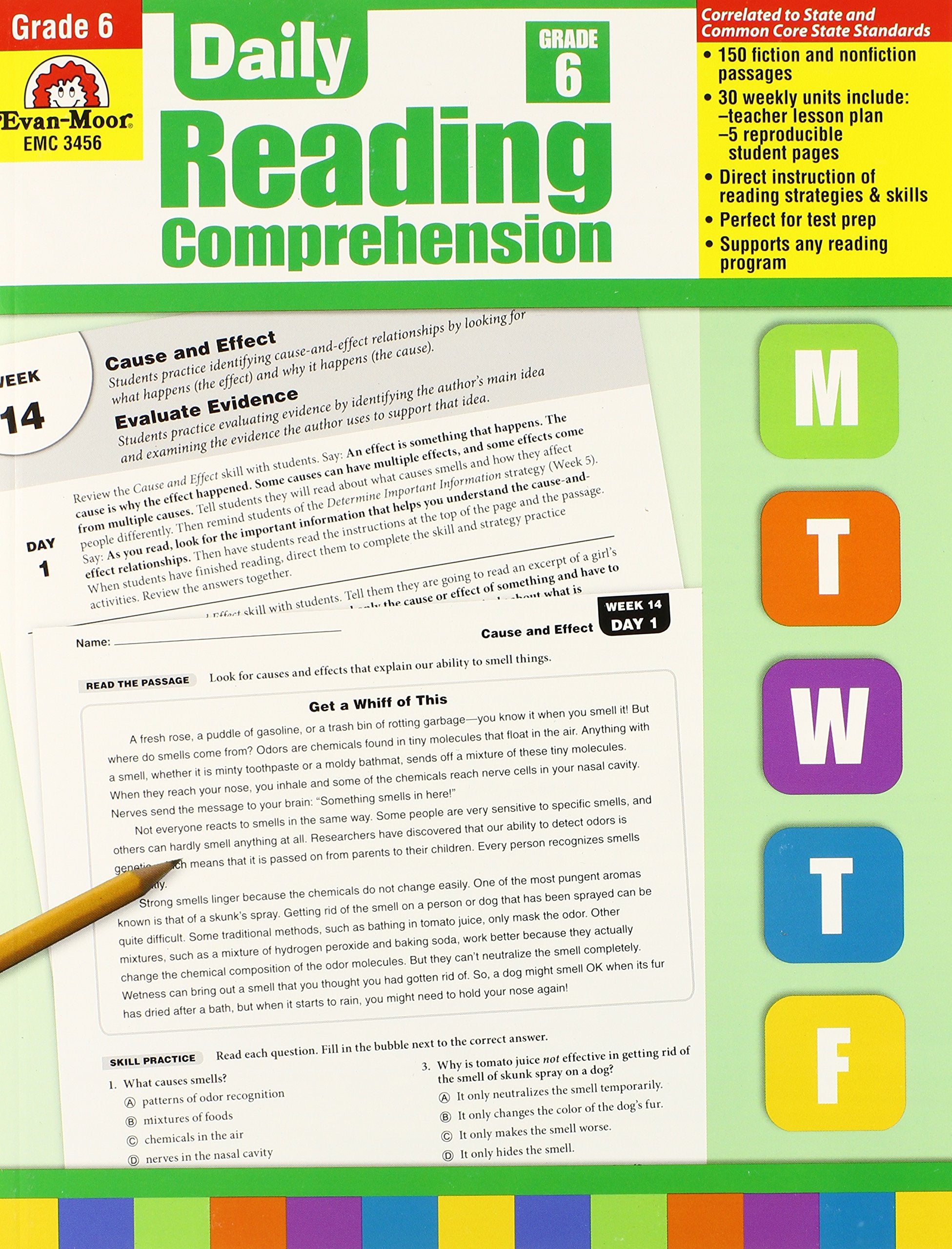 Daily Reading Comprehension, Grade 6,Used