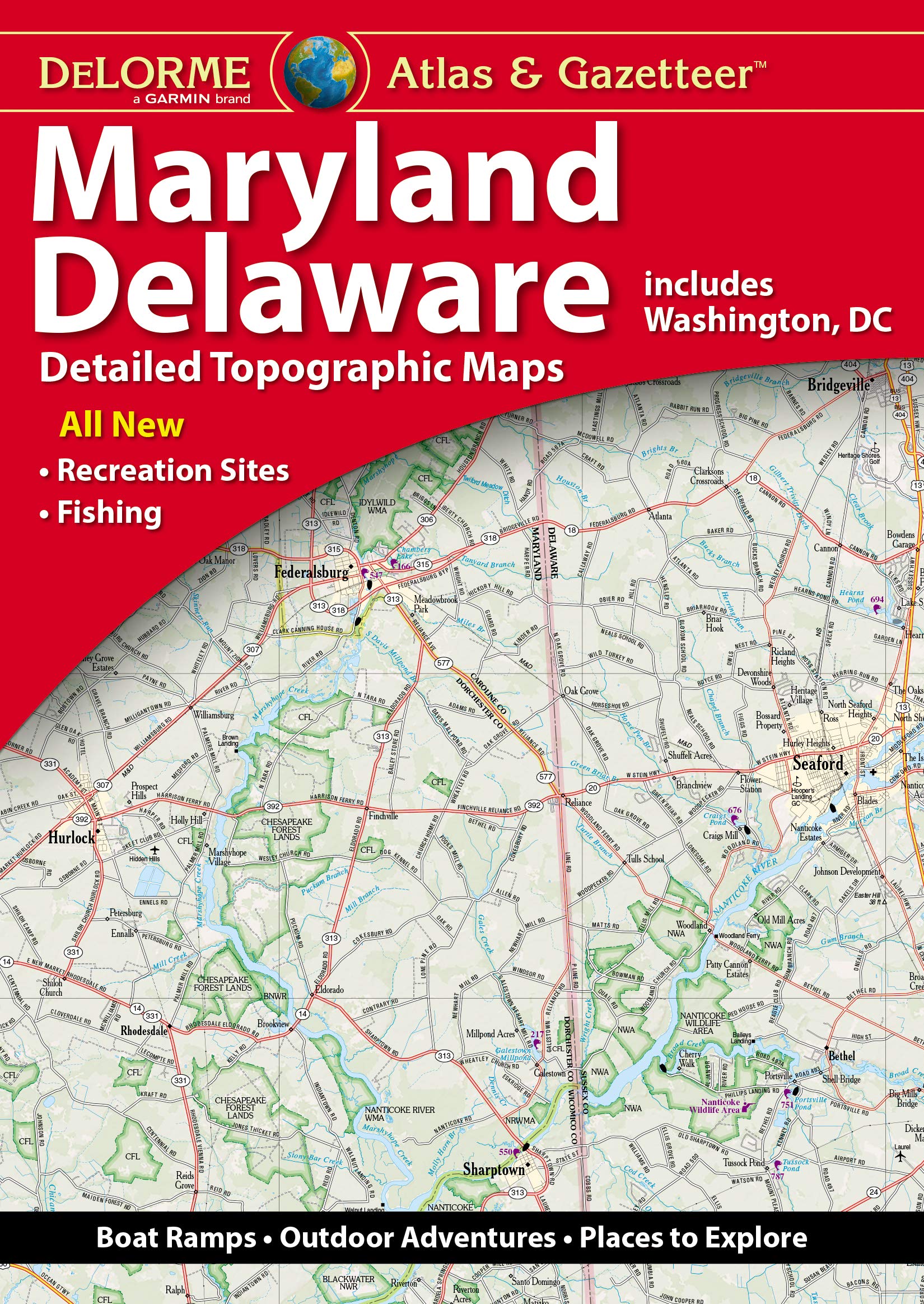 DeLorme Maryland/Delaware Atlas & Gazetteer,Used