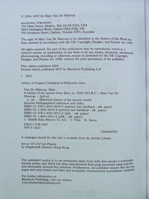 A History of the Ancient Near East: Ca. 3000323 Bc,Used