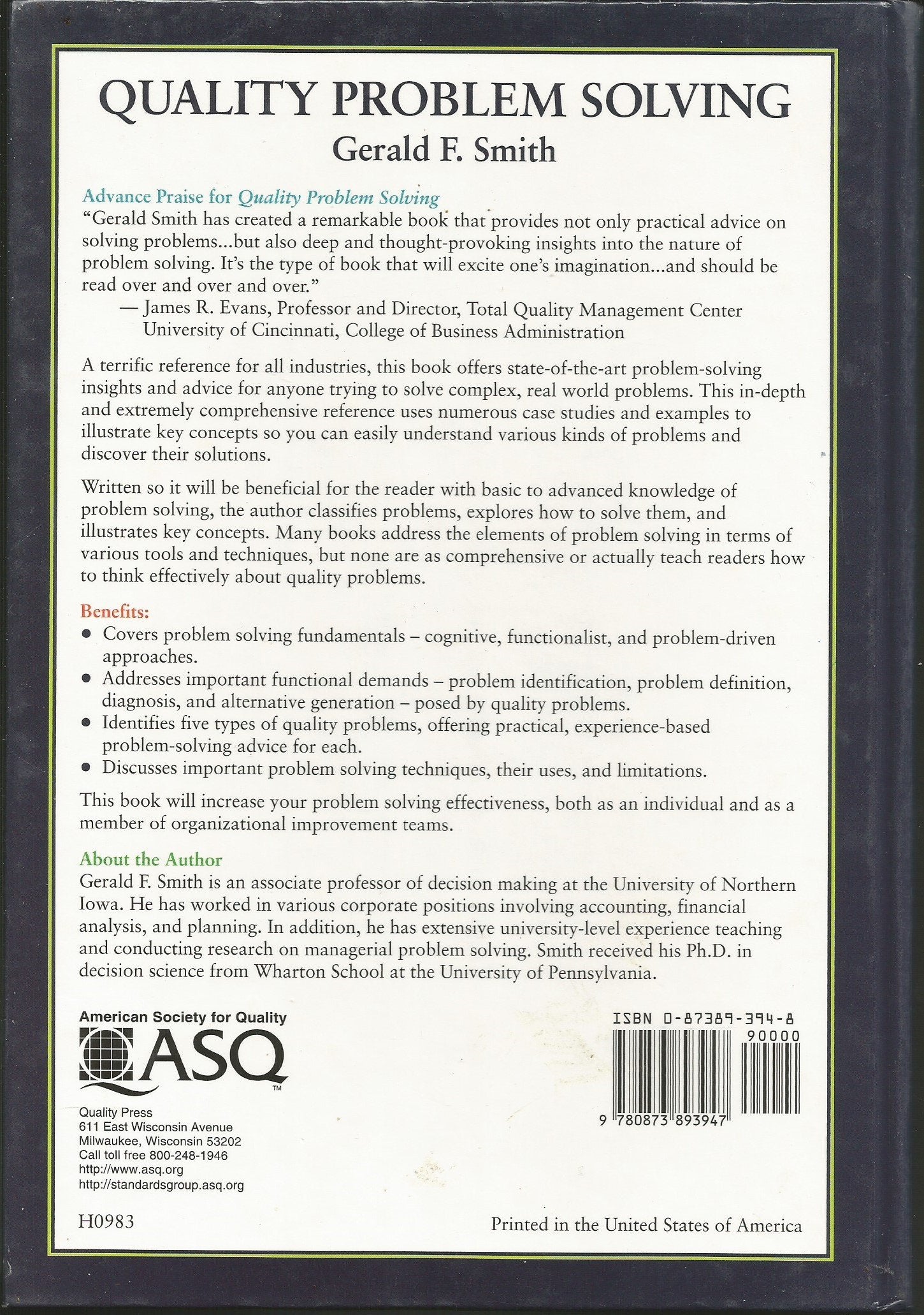 Quality Problem Solving,Used