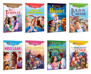 Illustrated Classic Collection Of Shakespeare -Timeless Plays For Young Readers :-Romeo And Juliet, King Lear, Hamlet And More -Story Books For Toddlers, Early Learning Books For Kids| Pack Of 8 Books