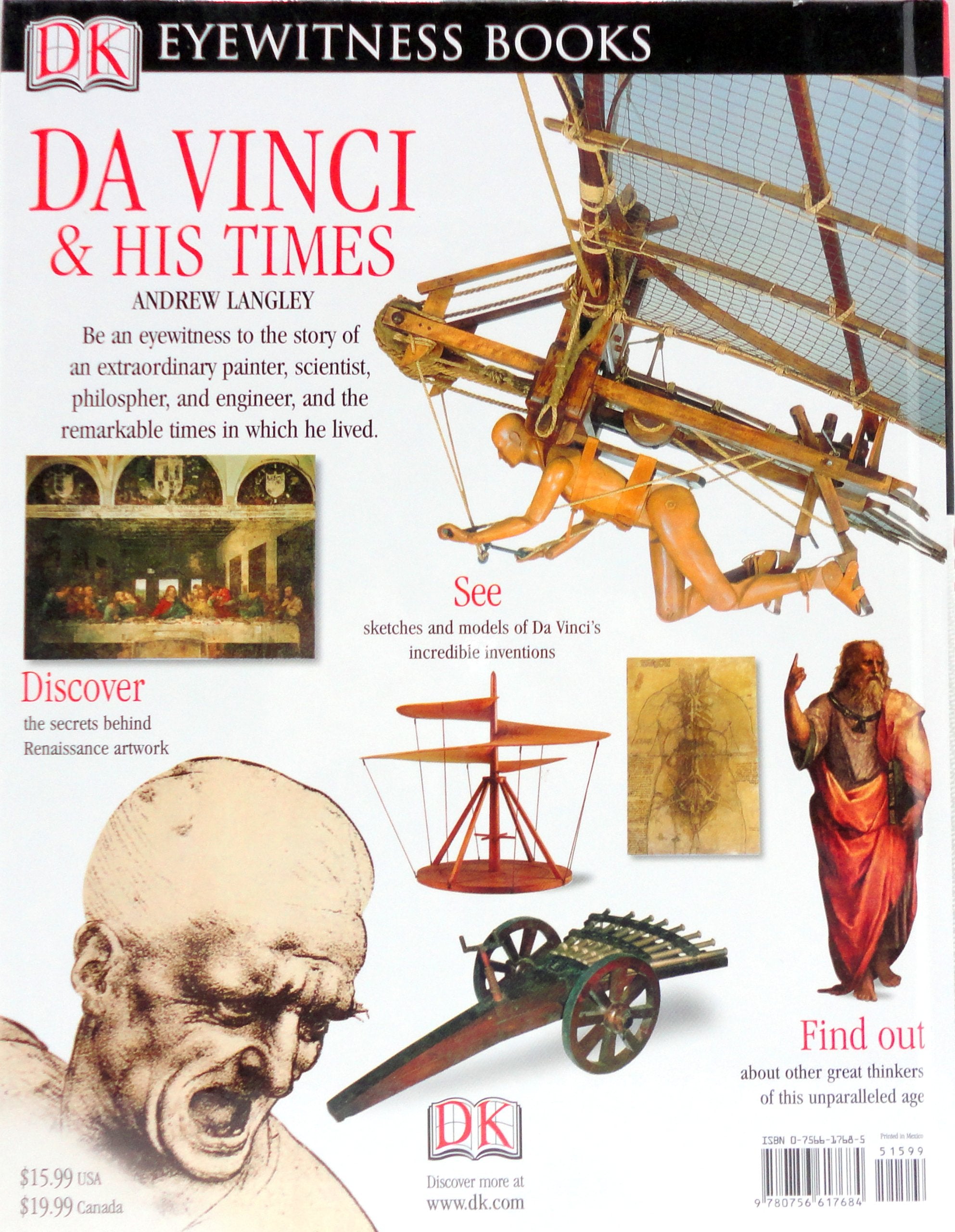 DK Eyewitness Books: Da Vinci And His Times,Used