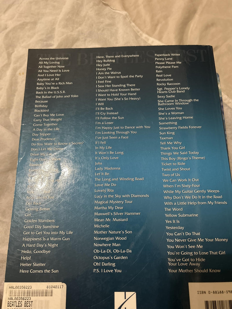 The Beatles Best: Over 120 Great Beatles Hits (Piano, Vocal, Guitar),Used