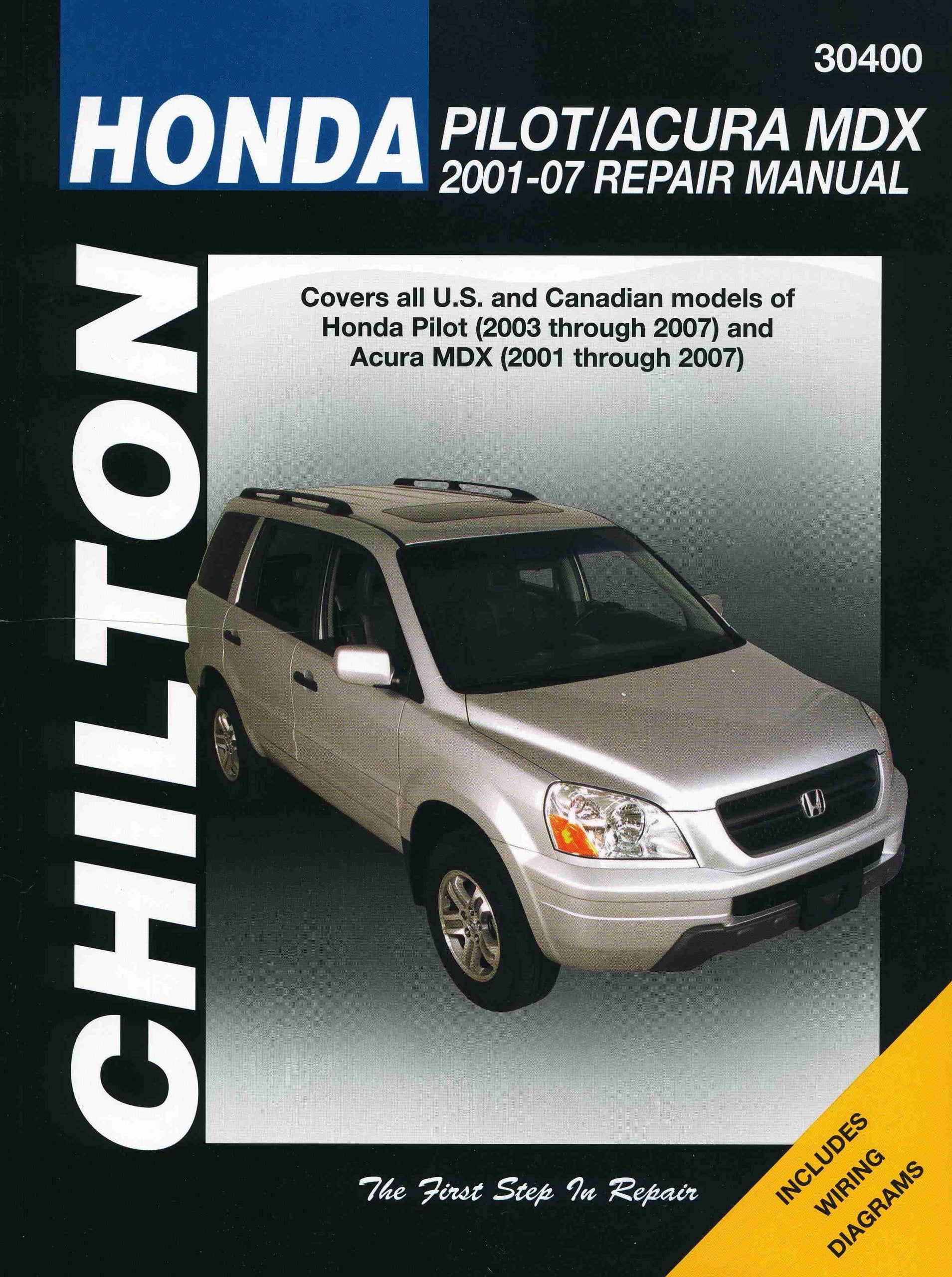 Chilton Total Car Care Honda Pilot & Acura Mdx 0107 (Chilton'S Total Car Care Repair Manuals),Used