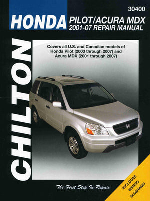 Chilton Total Car Care Honda Pilot & Acura Mdx 0107 (Chilton'S Total Car Care Repair Manuals),Used