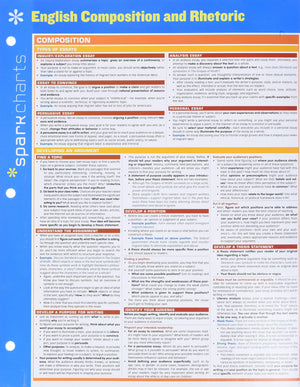 English Composition and Rhetoric SparkCharts (Volume 12),Used