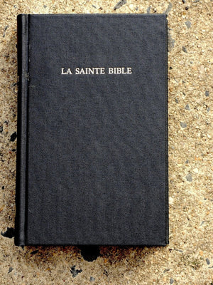 French Bible, Segond 1910 Black Hardcover, Handheld Size Red Letter