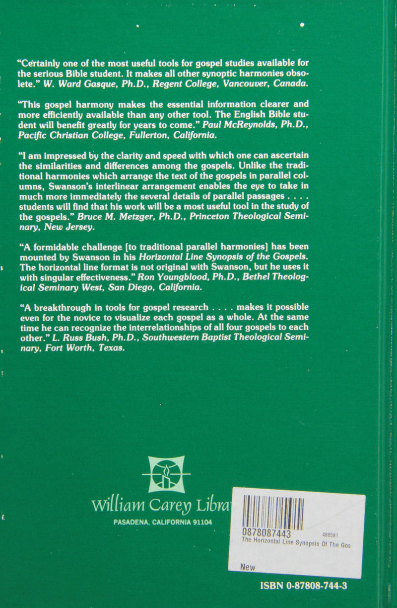 The Horizontal Line Synopsis Of The Gospels,Used