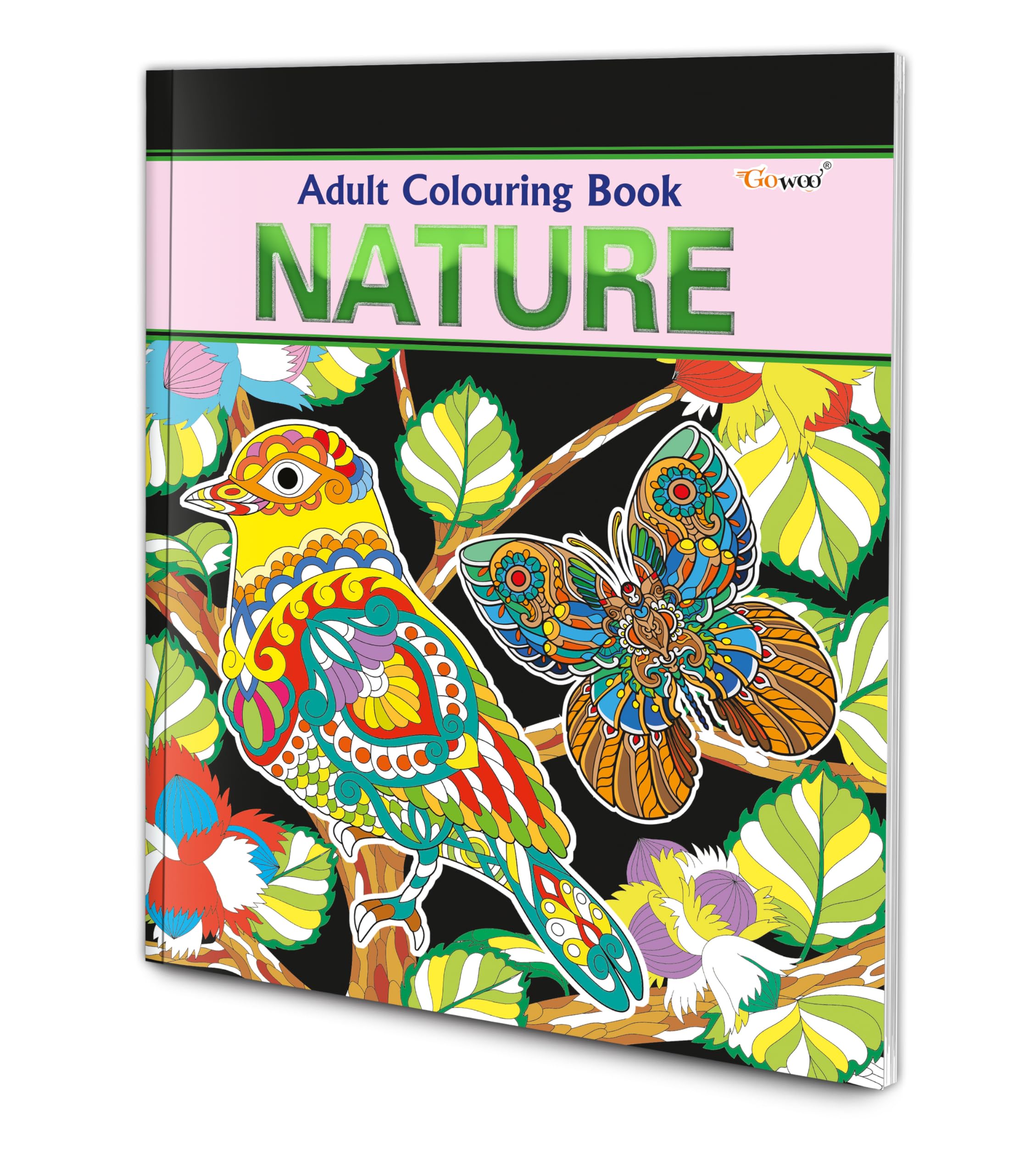 Nature - Adult Colouring Book : Creative Coloring Book, Peaceful Coloring Book, Art Therapy Colouring Book, Relaxing Coloring Book For Adults