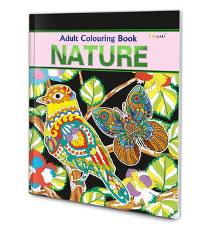 Nature - Adult Colouring Book : Creative Coloring Book, Peaceful Coloring Book, Art Therapy Colouring Book, Relaxing Coloring Book For Adults