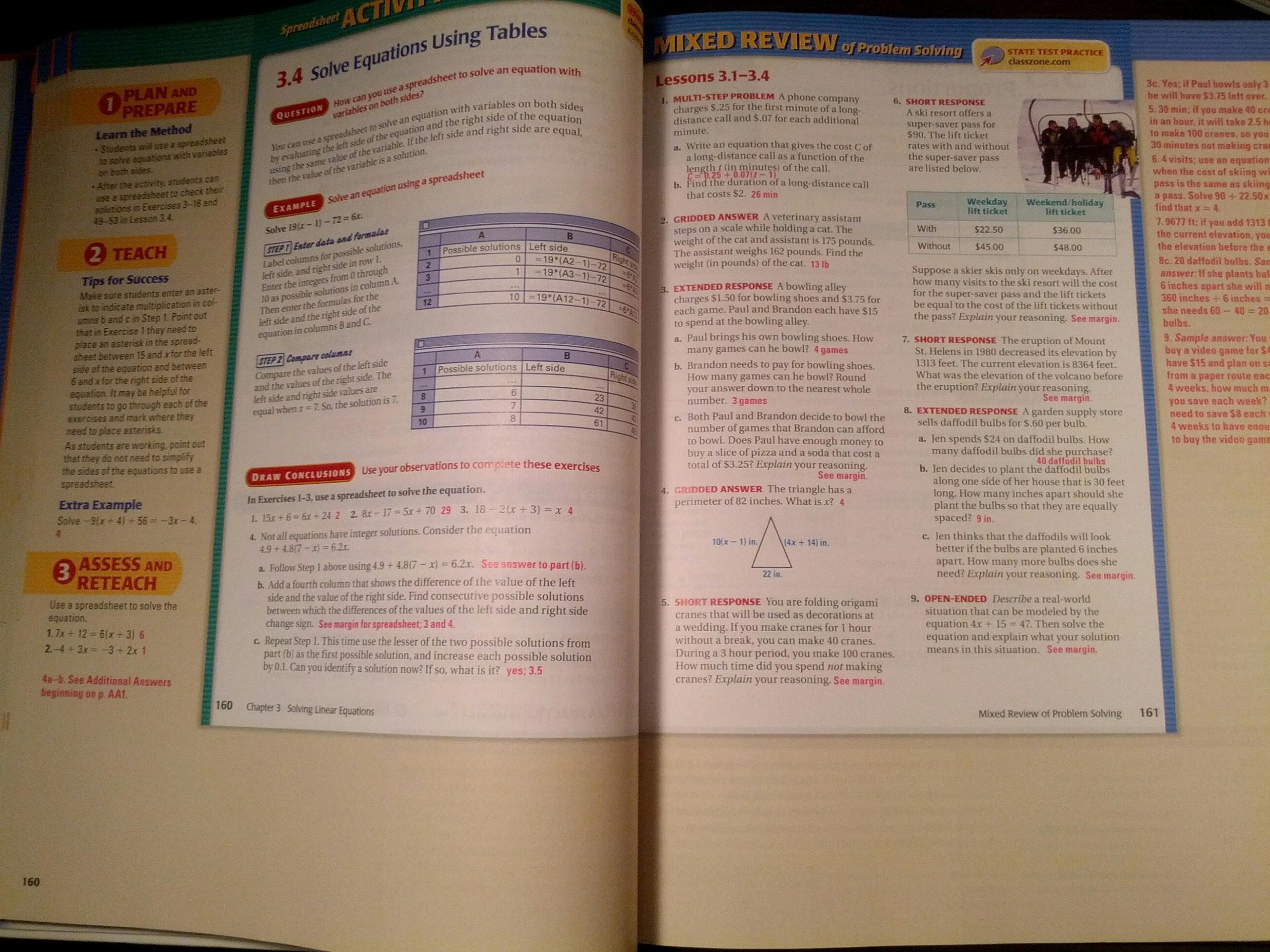 McDougal Littell Algebra 1, Teacher's Edition,Used