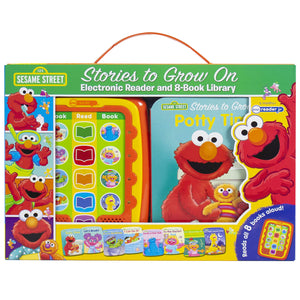 PI KIDS Sesame Street Electronic Reader Jr with 8 Sound Books - Stories to Grow On Me Library