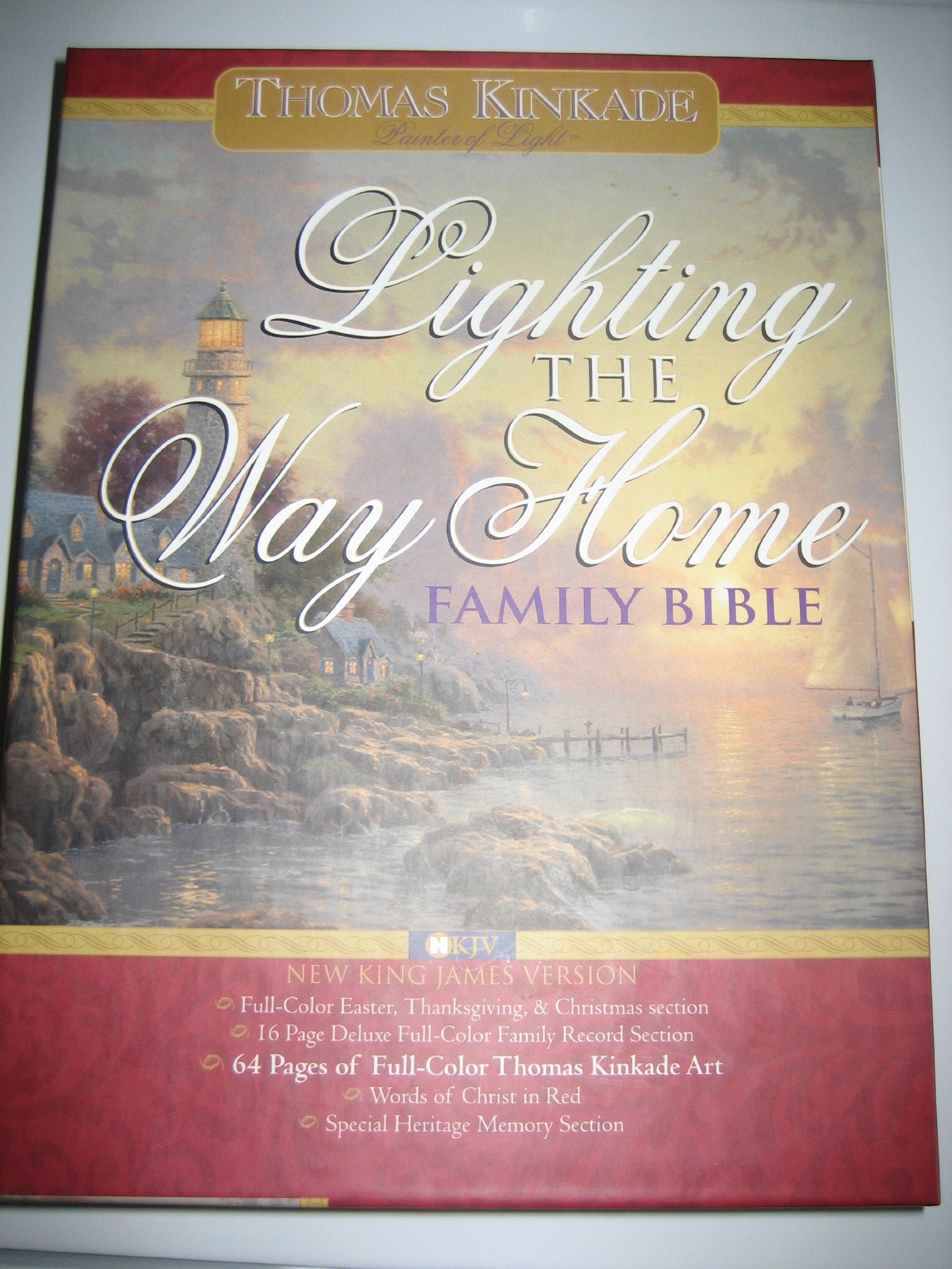 The Holy Bible New King James Version: Lighting the Way Home Family, Burgandy, Bonded Leather,Used
