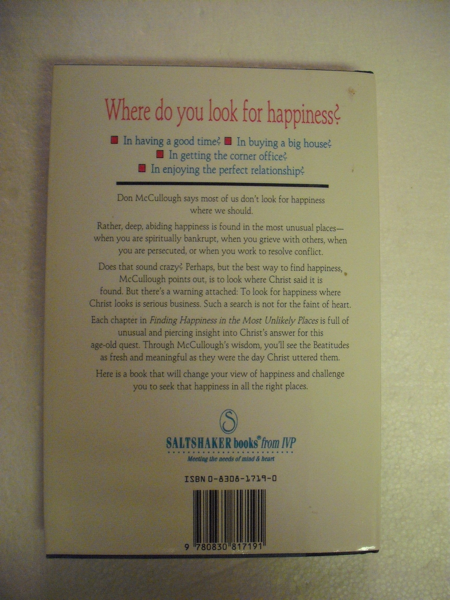 Finding Happiness in the Most Unlikely Places,Used