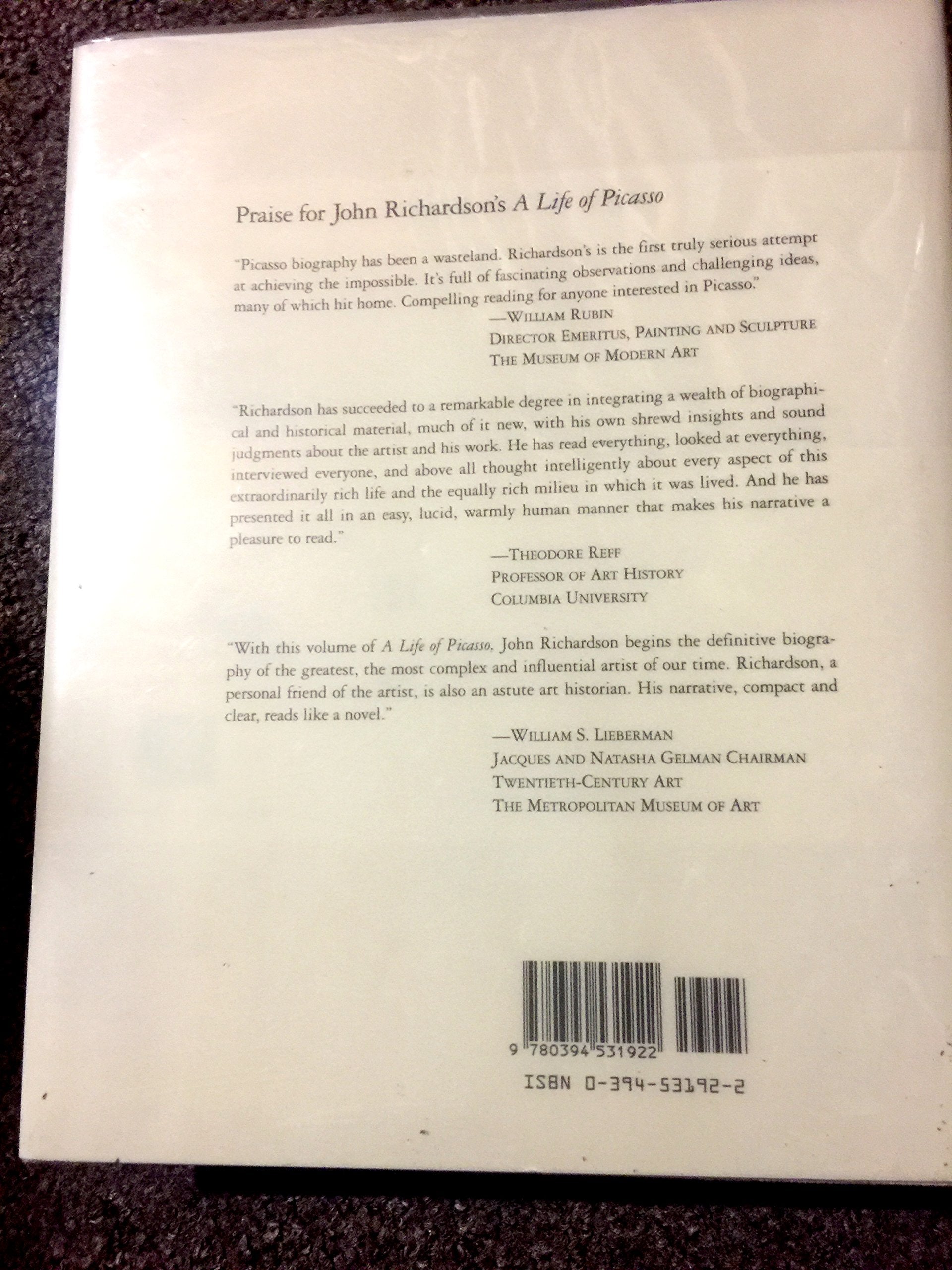 A Life Of Picasso, Volume I: 18811906