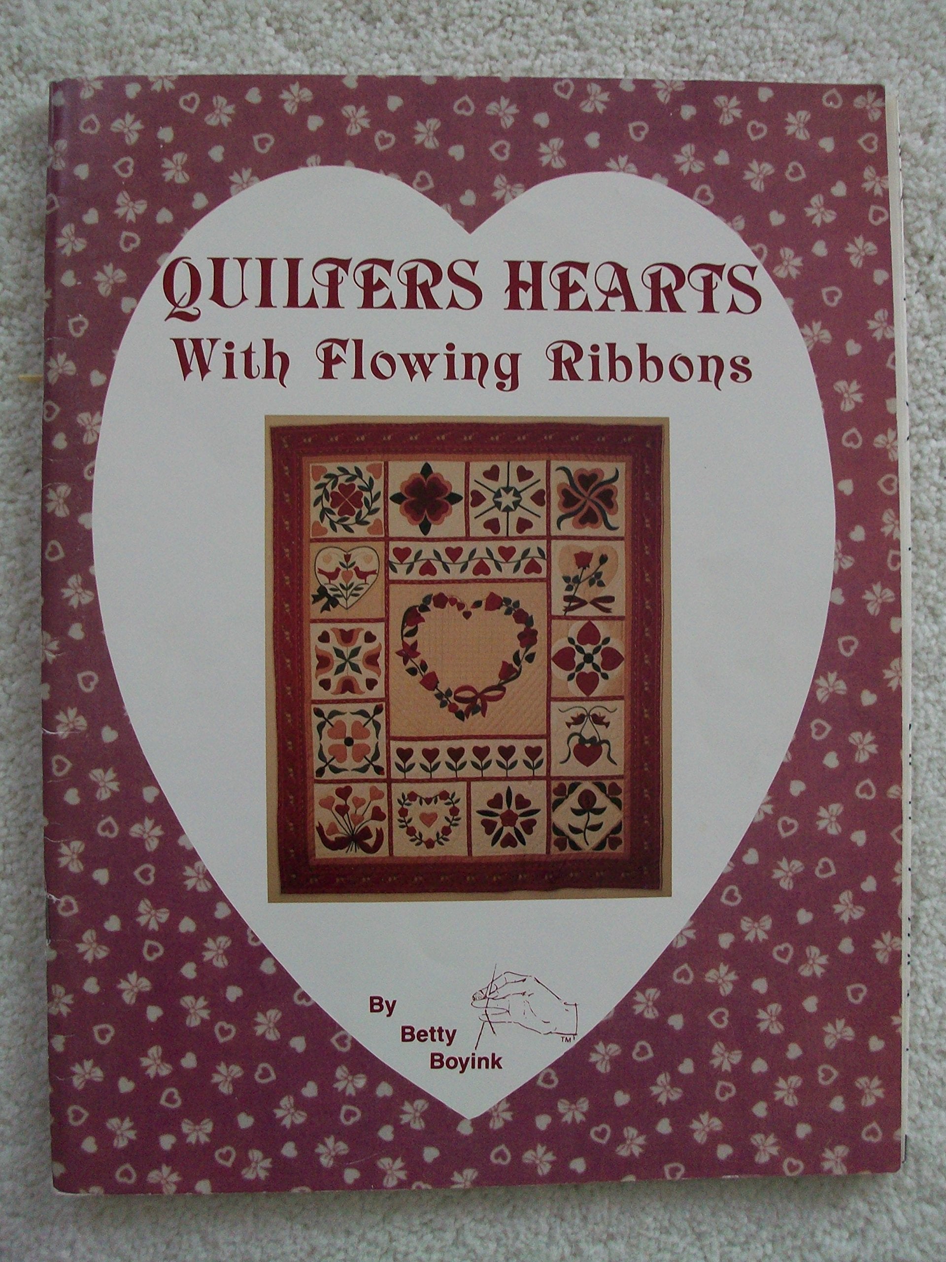 Quilters Hearts With Flowing Ribbons,Used