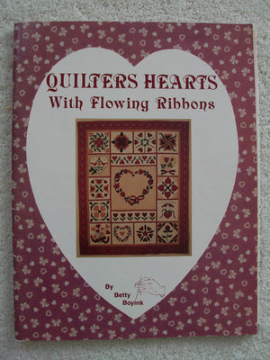 Quilters Hearts With Flowing Ribbons,Used