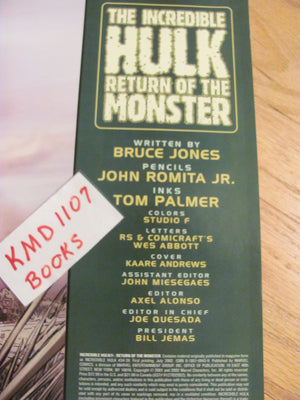Incredible Hulk Vol. 1: Return Of The Monster,Used
