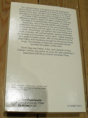 England in the Reigns of James II and William III (Oxford Paperbacks),Used