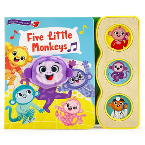 Five Little Monkeys Finger Puppet Sound Book for Babies and Toddlers, Ages 15 (Early Bird Song Books),Used