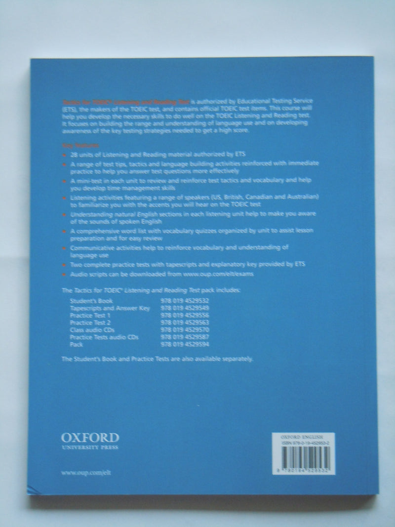 Tactics for TOEIC Listening and Reading Test Pack,Used