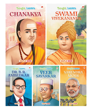 Story Books For Kids (Set Of 5 Books) (Illustrated) - Leaders - Biographies For Children - 3 Years To 10 Years Old - Narendra Modi, Ambedkar, Chanakya, Swami Vivekananda, Veer Savarkar