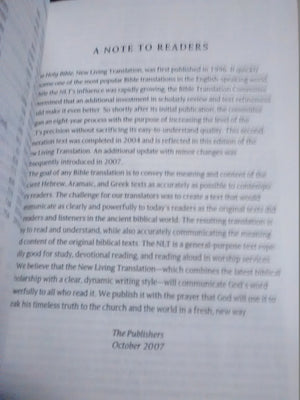 Premium Slimline Reference Bible NLT, Large Print,Used