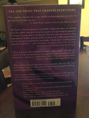 The Passion Test: The Effortless Path to Discovering Your Destiny,Used