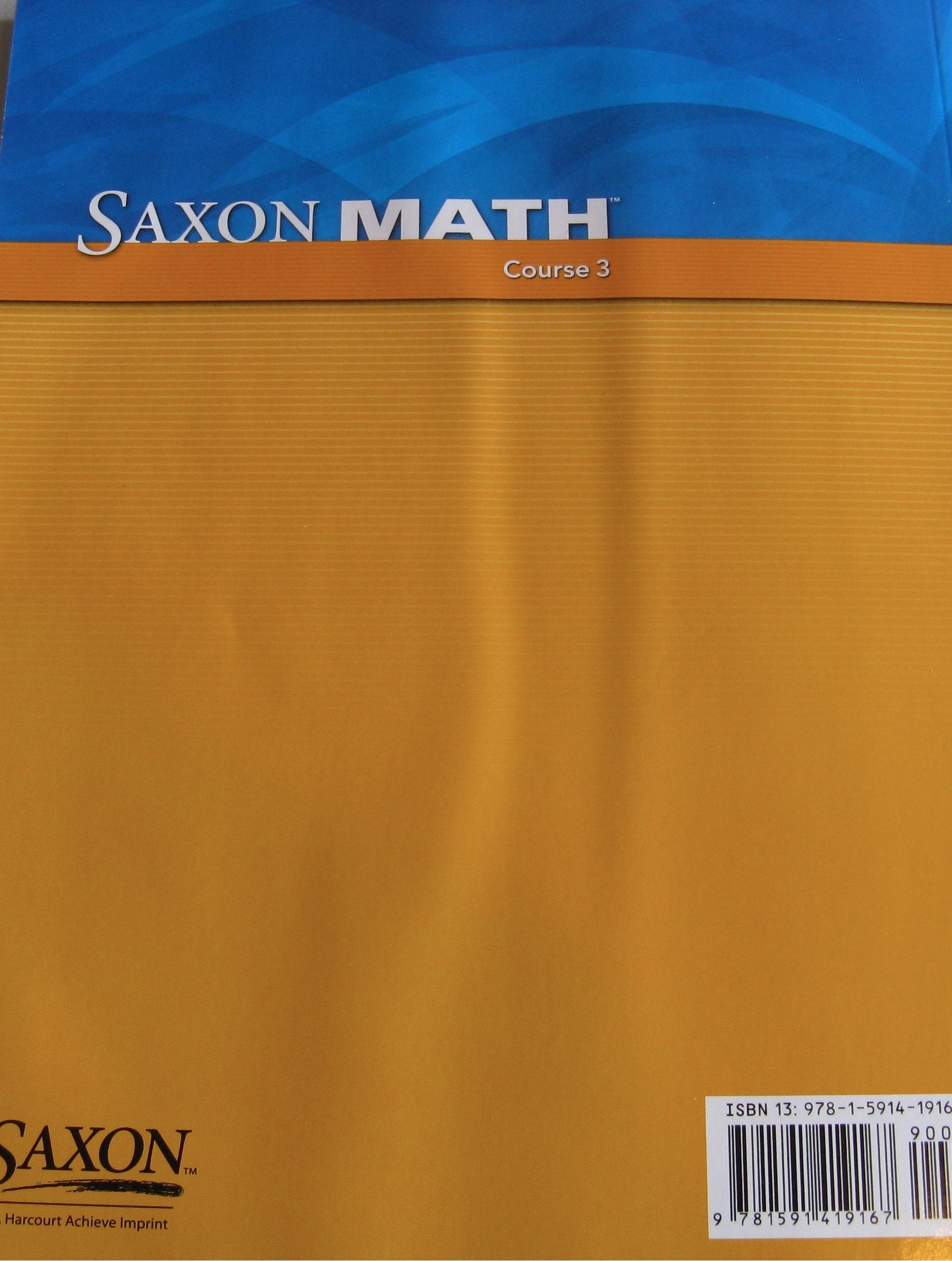 Saxon Math Course 3,Used