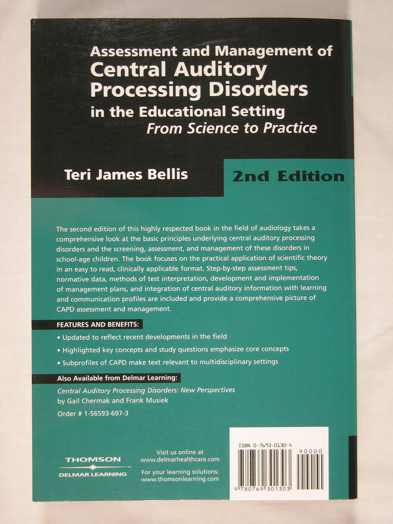 Assessment & Management Of Central Auditory Processing Disorders In The Educational Setting: From Science To Practice 2Nd Editio,Used