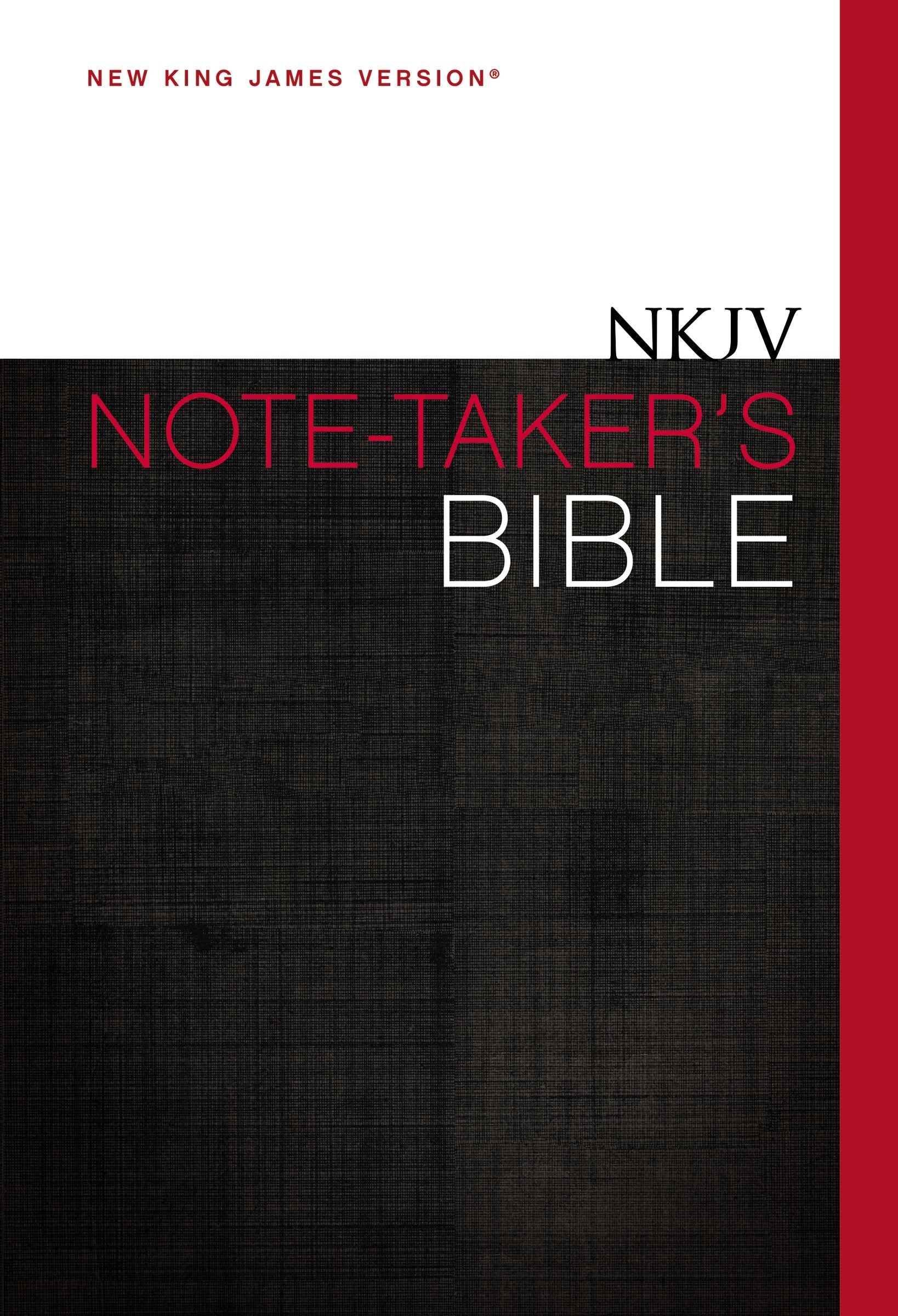 NKJV, NoteTaker's Bible, Hardcover, Red Letter Edition,Used