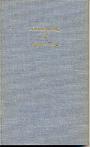 Literary Meaning and Augustan Values,Used