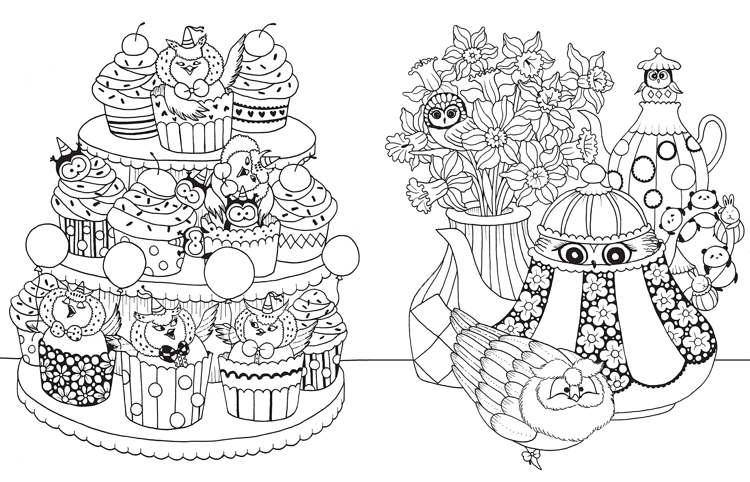 A Million Owls: Fine Feathered Friends To Color (Volume 5) (A Million Creatures To Color) (Volume 4)