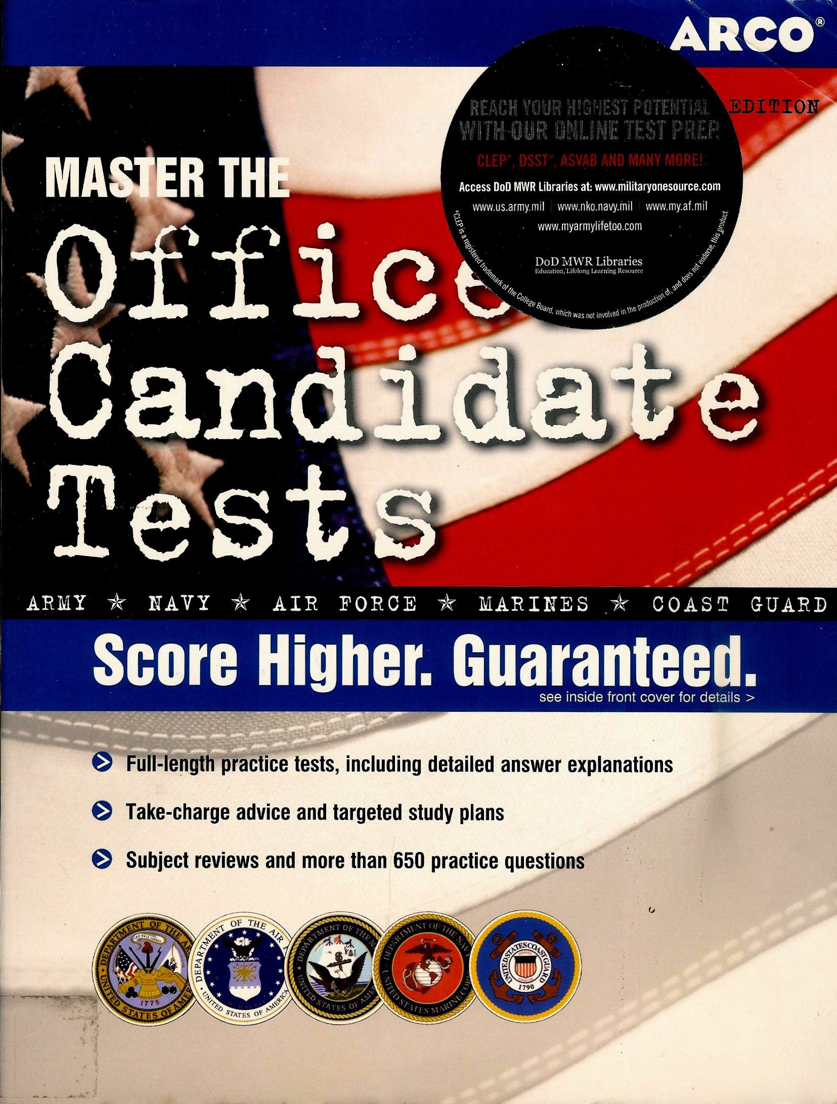 Officer Candidate Tests, 7th Edition,Used