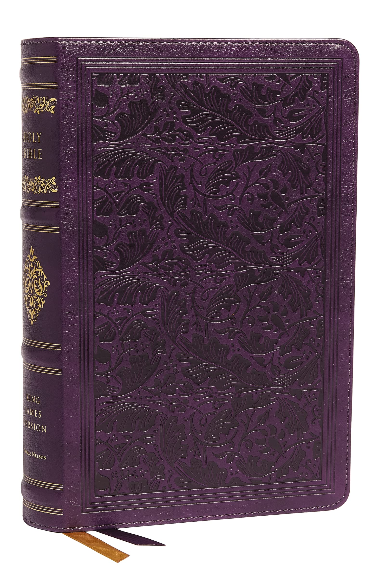 KJV, Personal Size Reference Bible, Sovereign Collection, Leathersoft, Purple, Red Letter, Thumb Indexed, Comfort Print: Holy Bi,Used