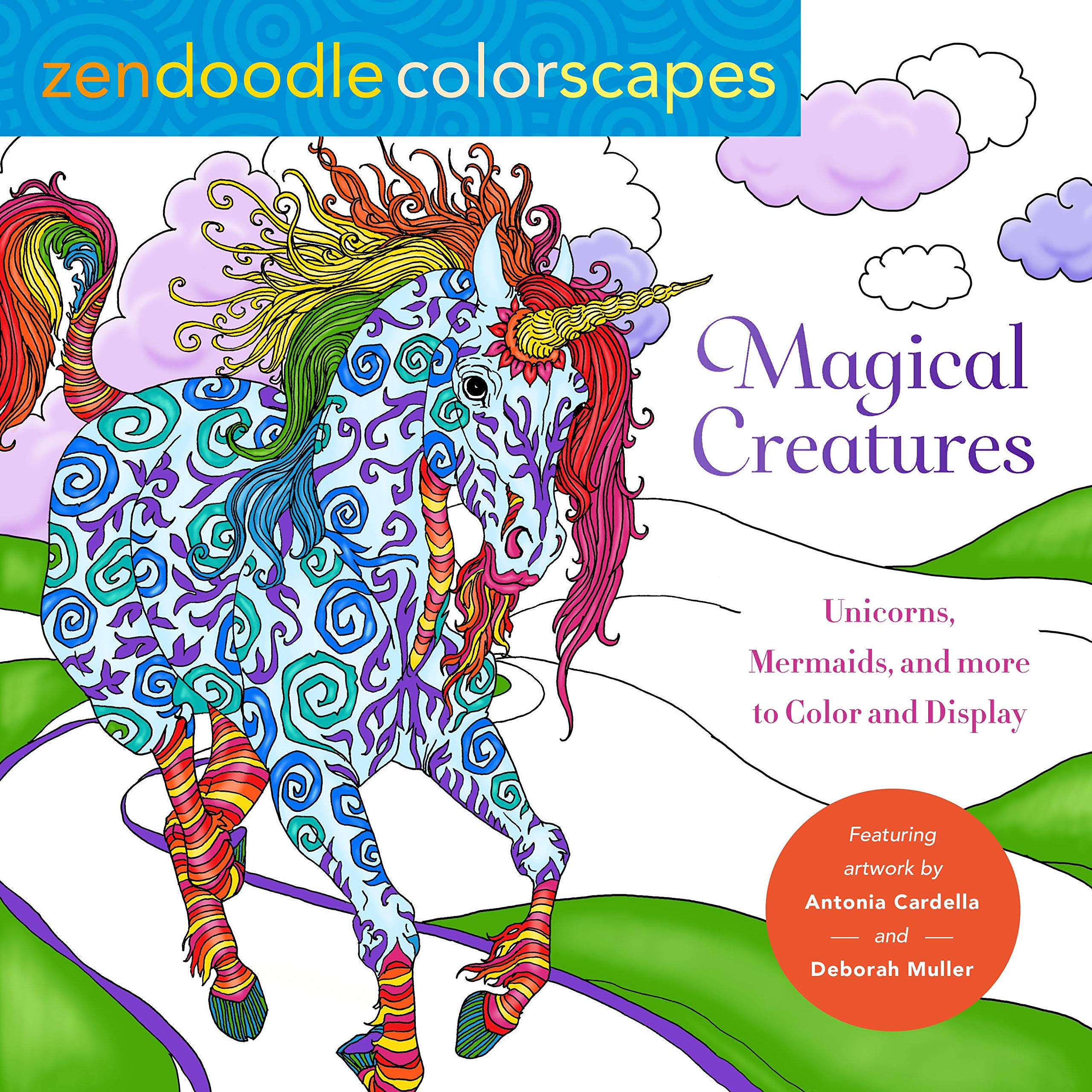 Zendoodle Colorscapes: Magical Creatures: Unicorns, Mermaids, and More to Color and Display,Used