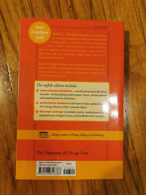 A Manual For Writers Of Research Papers, Theses, And Dissertations, Eighth Edition: Chicago Style For Students And Researchers (-used